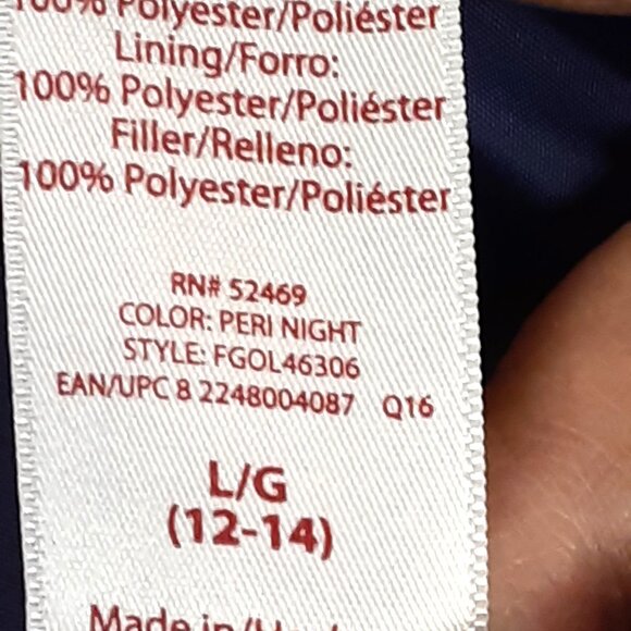 Faded Glory Woman's Jacket Size LARGE, Zip Closure, Dark Blue, Dark Spot on back - Picture 4 of 9